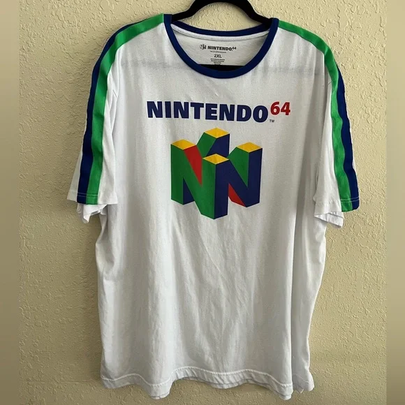 Nintendo Shirts Nintendo64 N64 Logo Mens White Tshirt 2xl